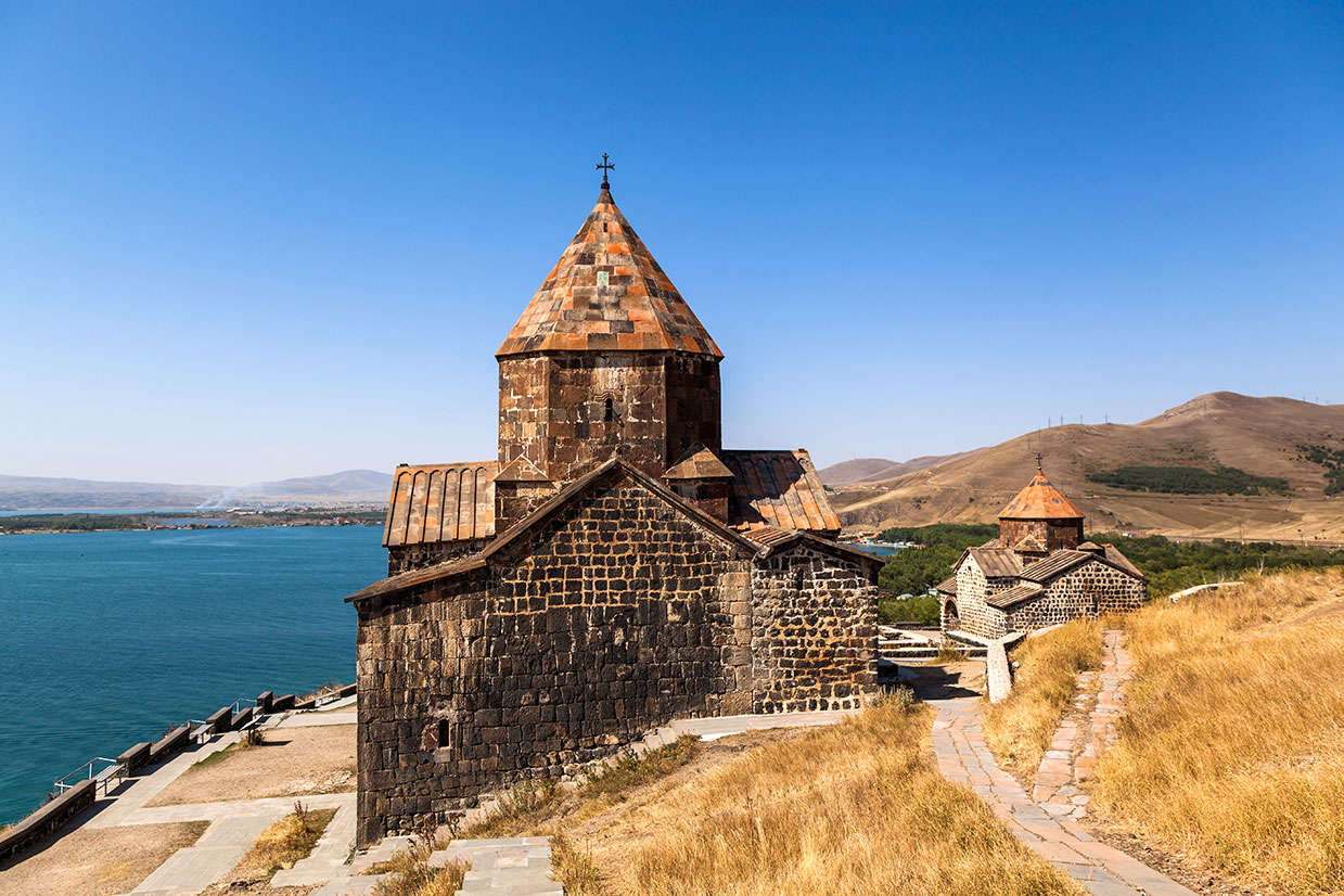 Sevanavank Monastery, Sevan Lake, Gegharkunik Region, Sevan Island